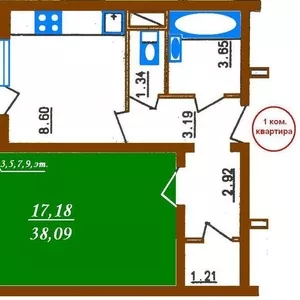 1ком. кв. в новостройке ул. Еськова,  14-б 