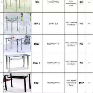 Столы из стекла,  стеклянные столы,  тумбы под ТВ,  стулья купить Киев