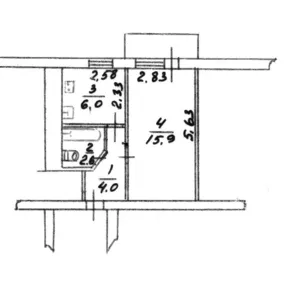Однокомнатная квартира в центре Никополя