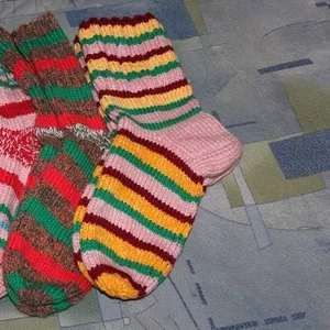 Вязаные тёплые носки спицами под заказ Бровары,  Киев. Ручная вязка. 