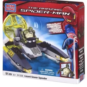 Mega Bloks Спайдермен Игровой набор Транспорт Лизарда. 
