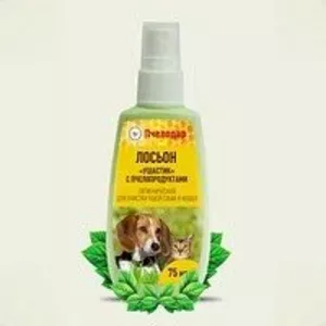 «УШАСТИК» с пчелопродуктами для очистки ушей собак и кошек,  75 мл-32гр