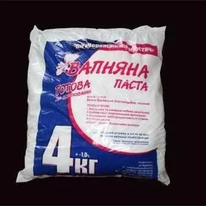 Известь гашеная (Известковая паста) 2 сорта-4 кг