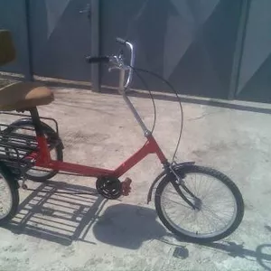 Велосипед трёхколёсный взрослый с корзиной для грузов