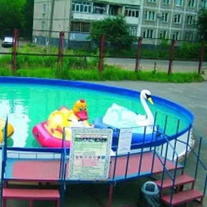 продам аттракцион б/у бассейн с 2 электролодочками
