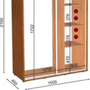 шкаф купе 150 45 210