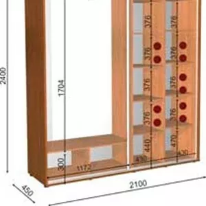шкаф купе 210 45 240