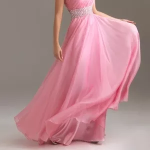 Розовое платье на выпускной.