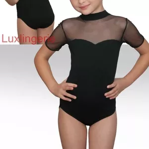 Детский купальник  стойка с коротким рукавом для танцев