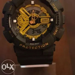 Спортивные часы Casio G-shock (черно-золотые)