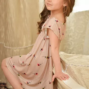 Платьце для девочек из бежевой вискозы M.C.Collection
