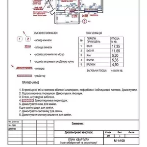 Базовый дизайн-проект от 10 $/кв.м. 