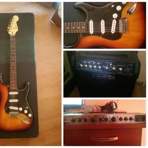Набор гитариста Fender Squier Vintage Modified Strat RW 3SB+комб+проц