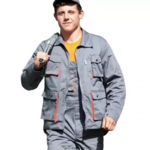 Куртка рабочая СПЕКТР,  тк.Zibo,  серый/оранж.