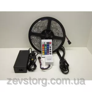 Светодиодная лента многоцветная RGB 5050 60LED 5 м.