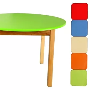 Детские столики круглой формы (зелёный)