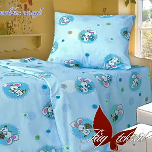  Постельное белье для новорожденных Киев,  Комплект Пуговки (голубые) 