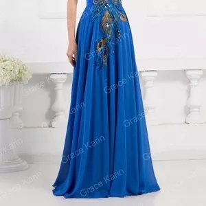 Синее вечернее платье в пол купить Украина.