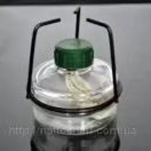 Спиртовка  лабораторная со стеклянным колпачком   СЛ-1 с фенопластовым