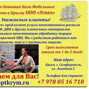 Самая низкая цена на ЛДСП и распил в Симферополе 