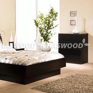 Двуспальная кровать Латте из натурального дерева