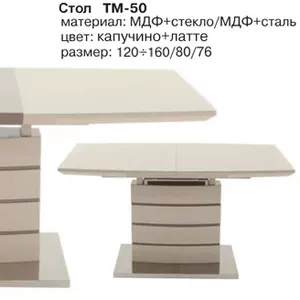 обеденный стол ТМ-50 120/160х80х76см