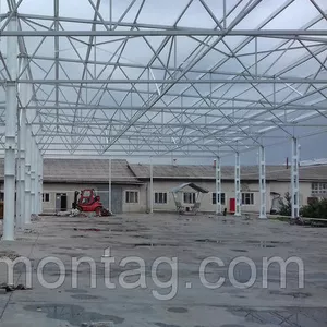 Будівництво складського приміщення 2500м.кв. Монтаж металоконструкцій.
