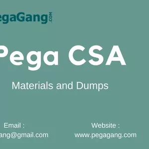 Pega CSA Materials and Dumps