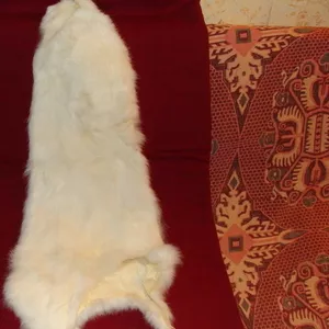 Мех кролика рукав белый на воротник или шапку