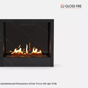 Вбудований біокамін «Очаг 1000 MS-арт.018» Gloss Fire