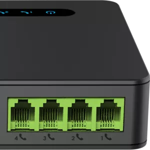 Grandstream HT818,  телефонний адаптер,  8xFXS,  1xLAN,  1xWAN,  (1GbE)EthernetWAN VPN маршрутизатор