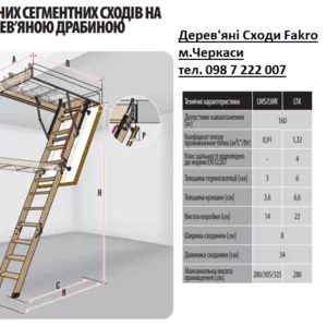 Сходи на горище LWS Smart. Лестница на чердак. Купить лестницу Факро