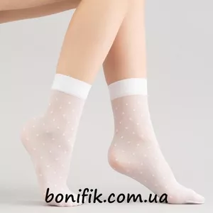 Дитячі короткі шкарпетки білого кольору (арт. LNN-04)