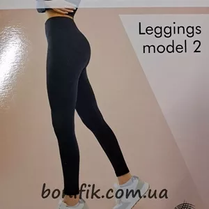 Чорні безшовні жіночі леггінси із мікрофібри (арт. Leggings (model 2))