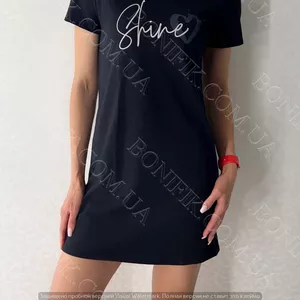 Жіноча чорна сукня із бавовни