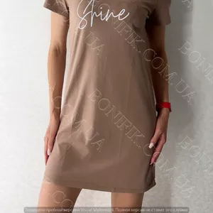 Жіноча туніка-сорочка з коротким рукавом