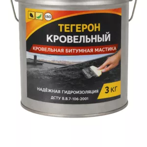 Тегерон Кровельный Ecobit ведро 3, 0 кг - кровельная битумная мастика 