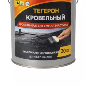 Тегерон Кровельный Ecobit ведро 20, 0 кг - кровельная битумная мастика 