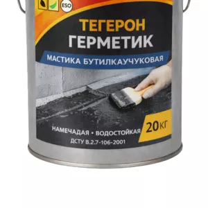 ТЕГЕРОН Герметик ЭКОБИТ ведро 20, 0 кг мастика бутилкаучуковая 