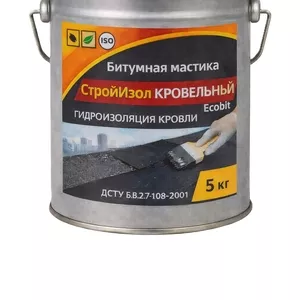 Битумная мастика ведро 5, 0 кг СтройИзол Кровельный Ecobit 