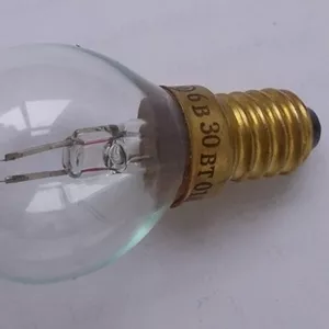 Лампа 6В 30Вт,  РН6-30 Е-14/25x17,  PH-6-30,  РН-6-30-1,  6V 30W 