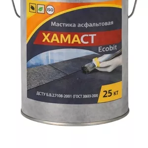 Мастика асфальтовая ХАМАСТ ЭКОБИТ ведро 25, 0 кг ДСТУ Б.В.2.7-108-2001
