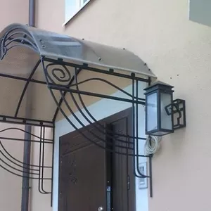 навесы и козырьки из поликарбоната