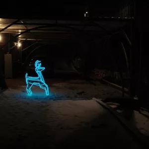 Новогодние олени. светодиодные фигуры,  уличные украшения,  панно